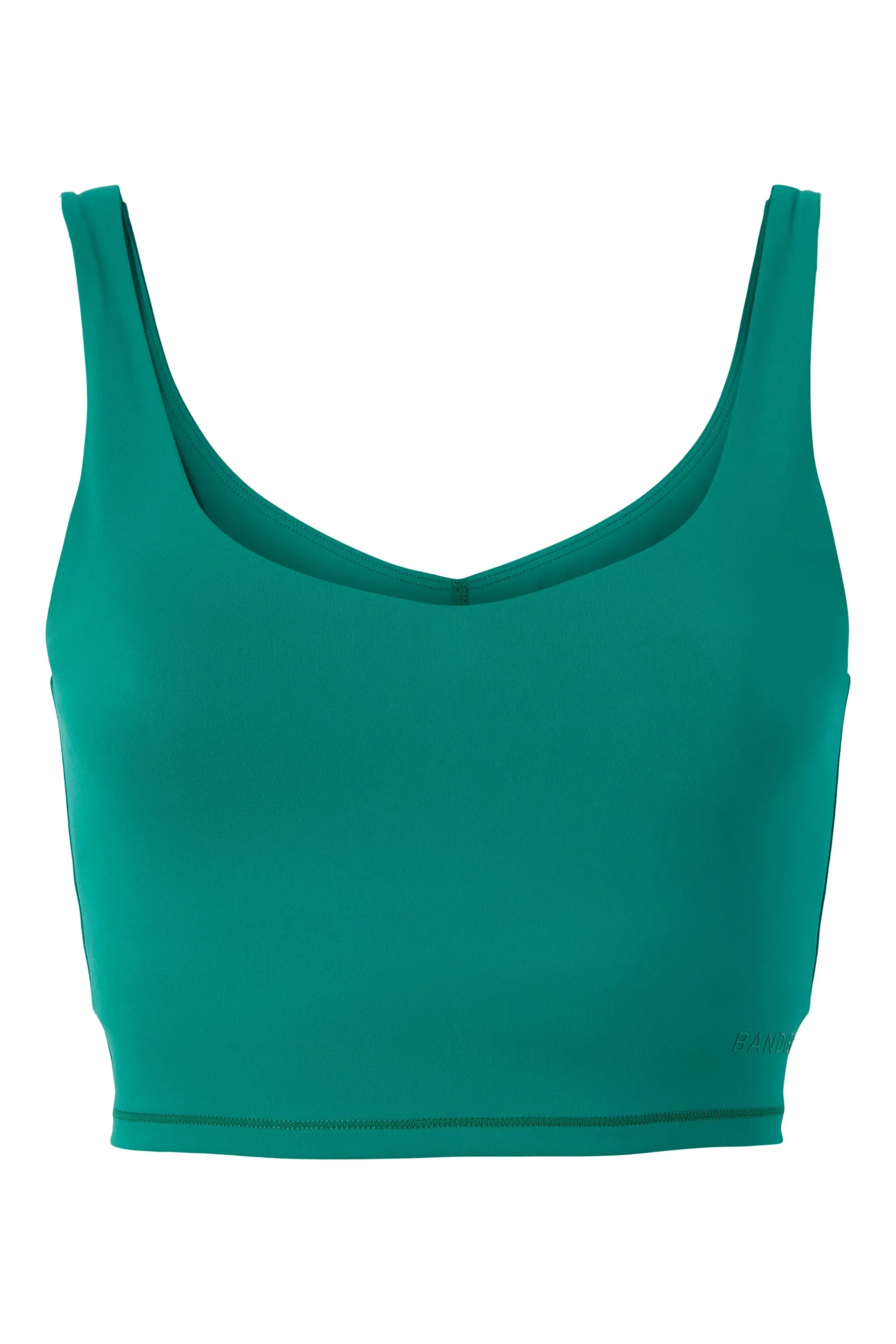 Bandier V-Neck Tempo Crop Bra
