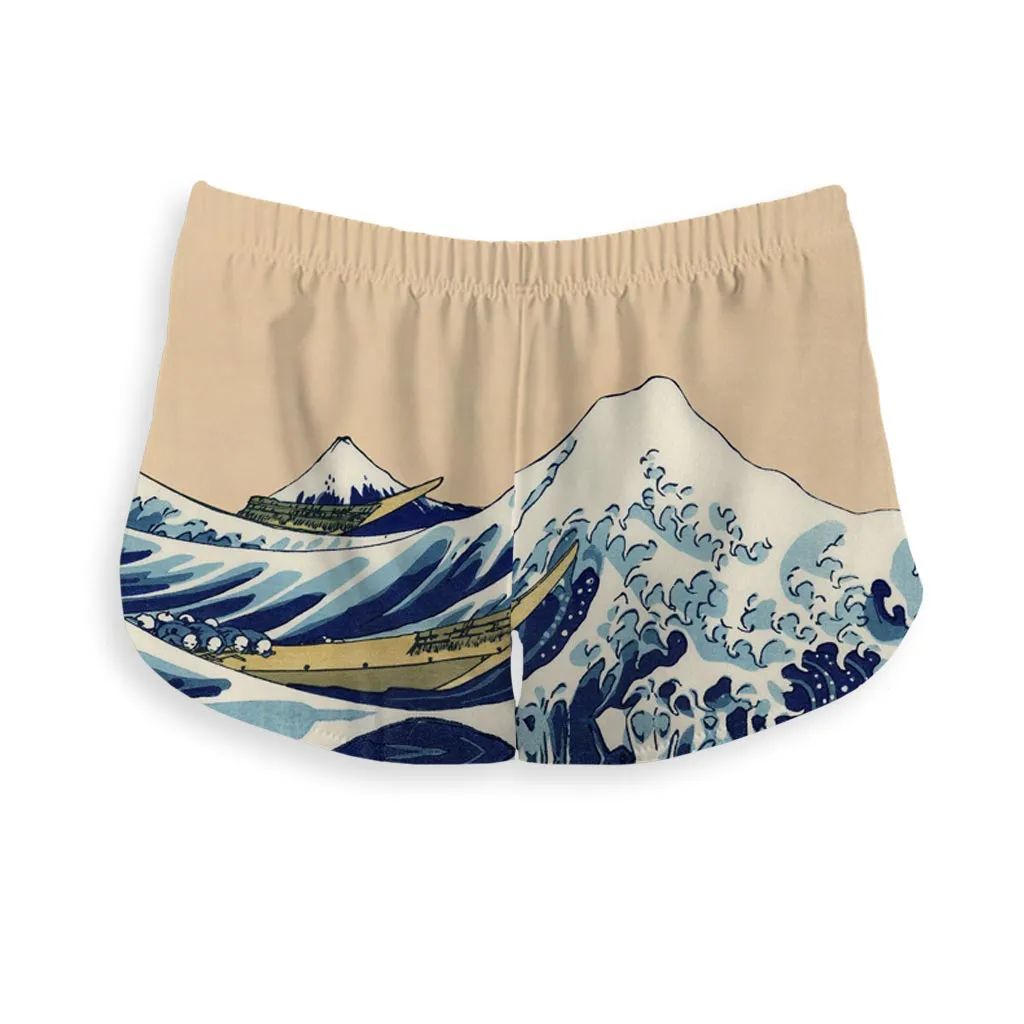 Cookie Wave Womens Running Shorts