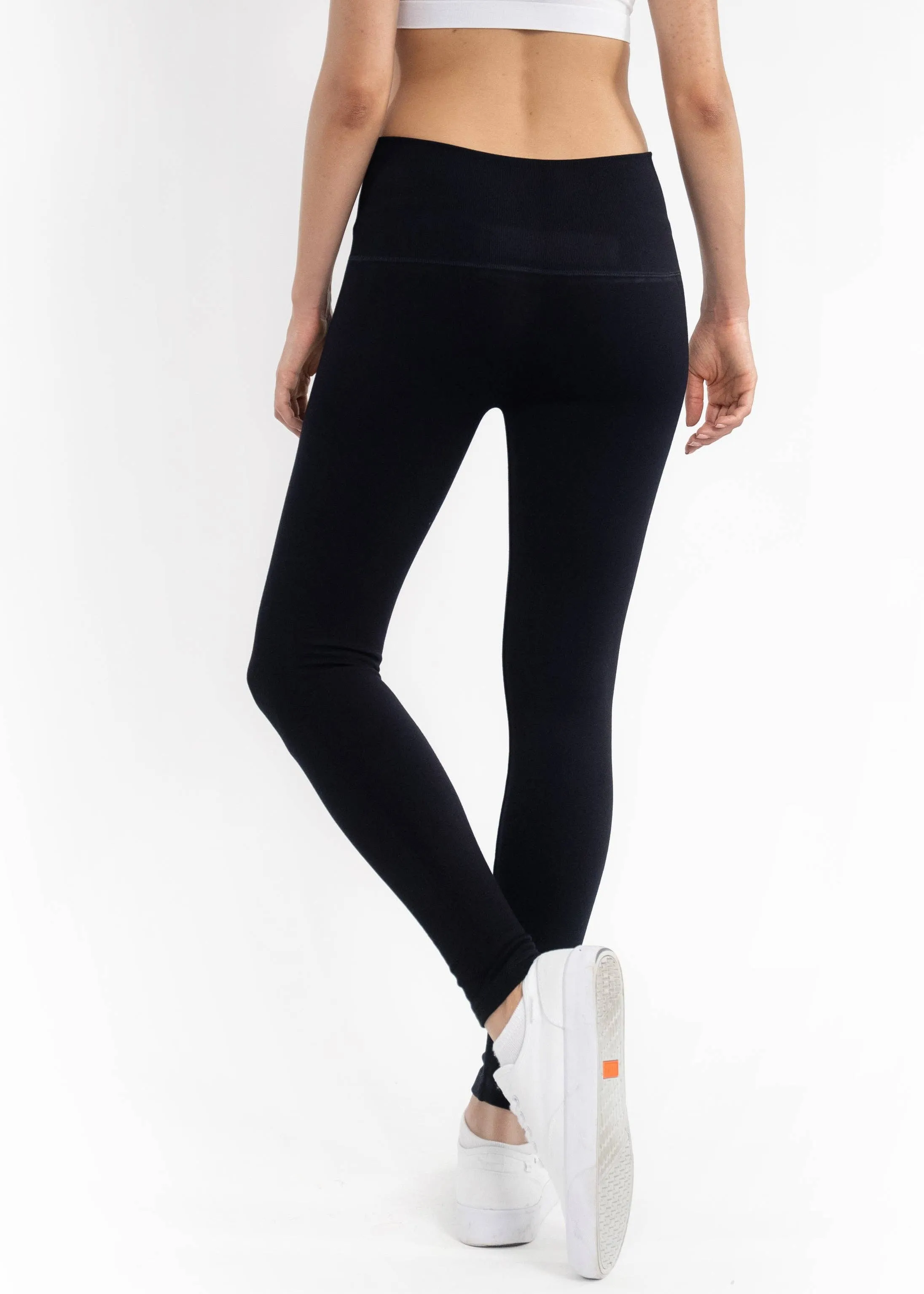 Fleece Lined Leggings: Navy