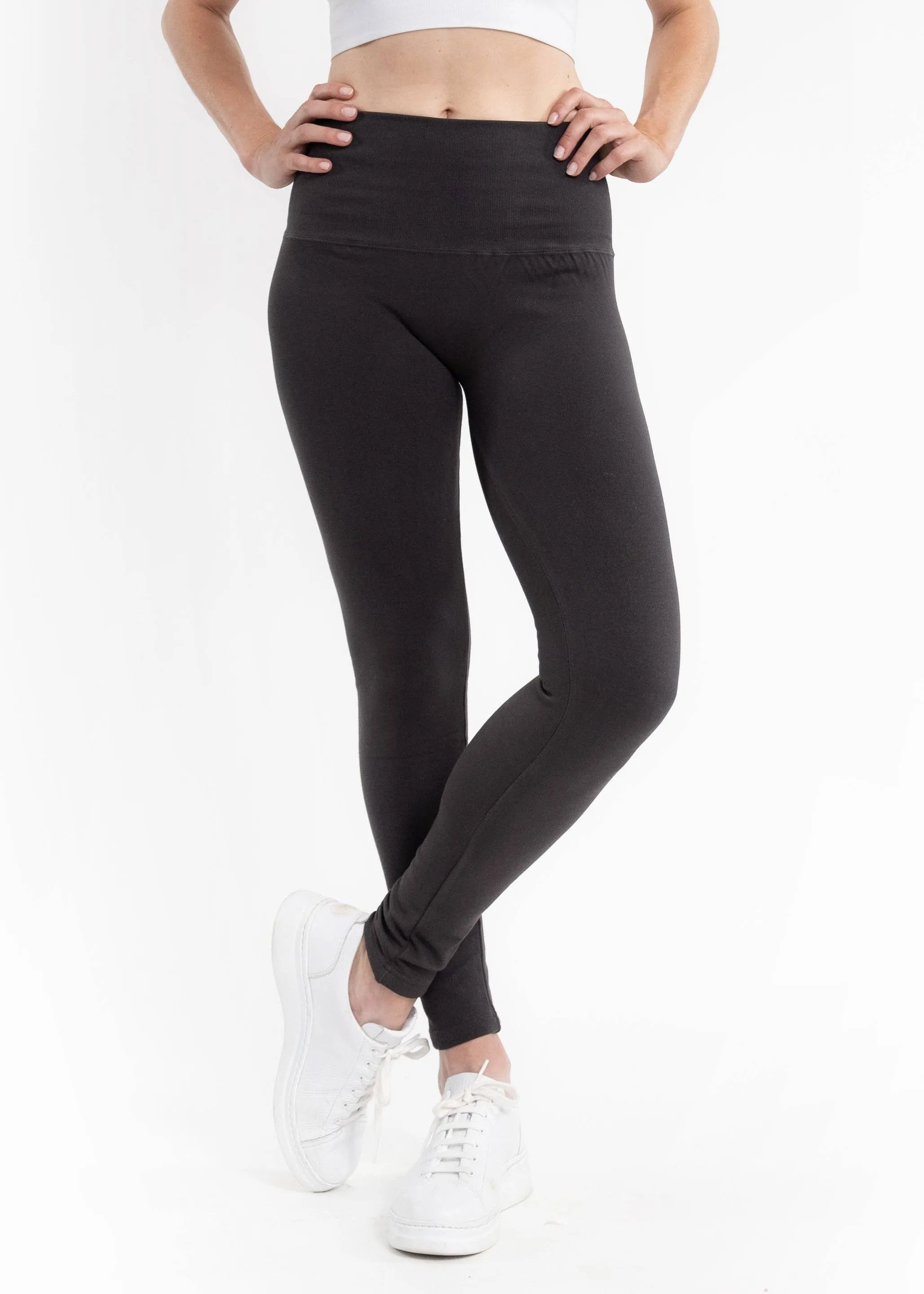 Fleece Lined Leggings: Navy