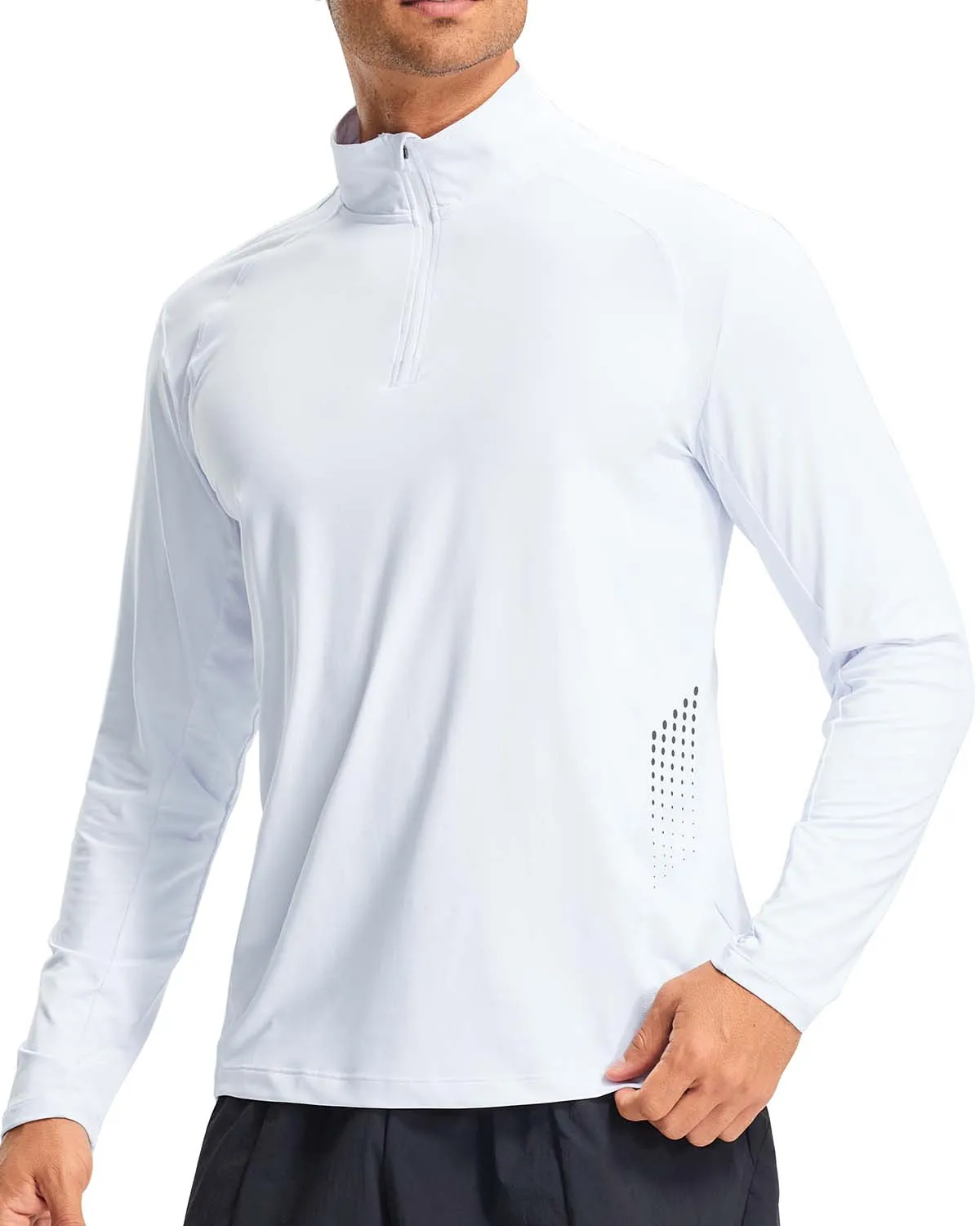 Libin Men's Quarter Zip Pullover Quick Dry Running Shirts