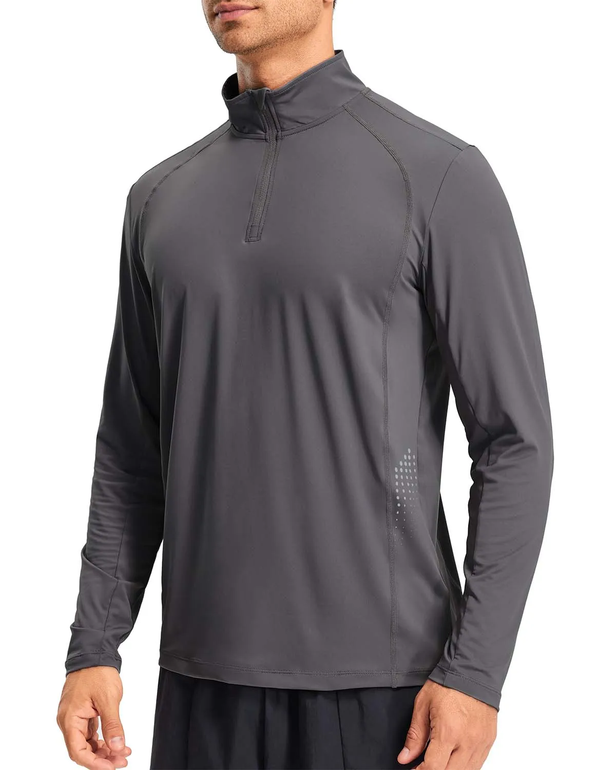 Libin Men's Quarter Zip Pullover Quick Dry Running Shirts
