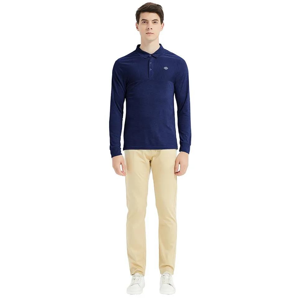 Men's long-sleeved sports Polo shirt