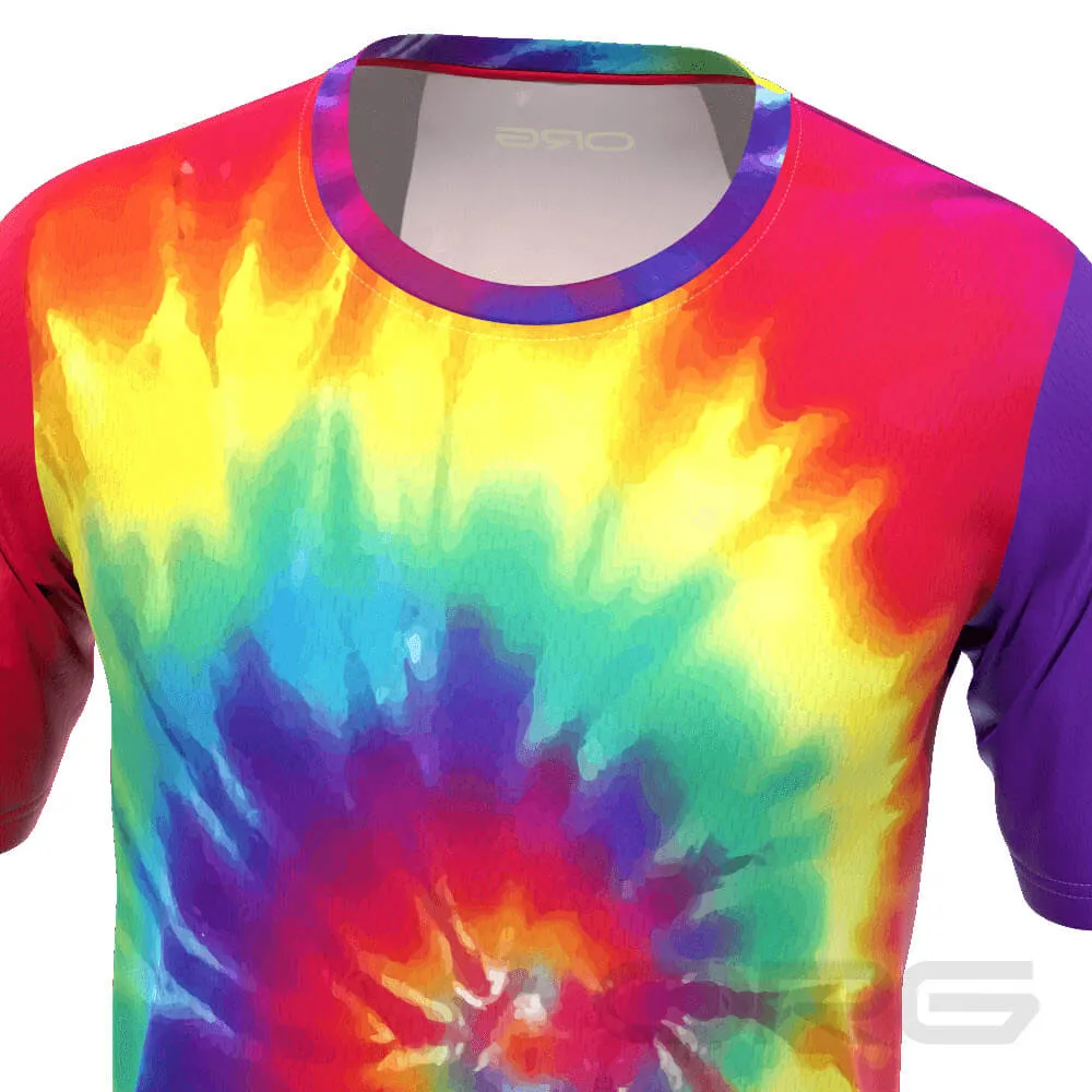 Men's Tie Dye Short Sleeve Running Shirt