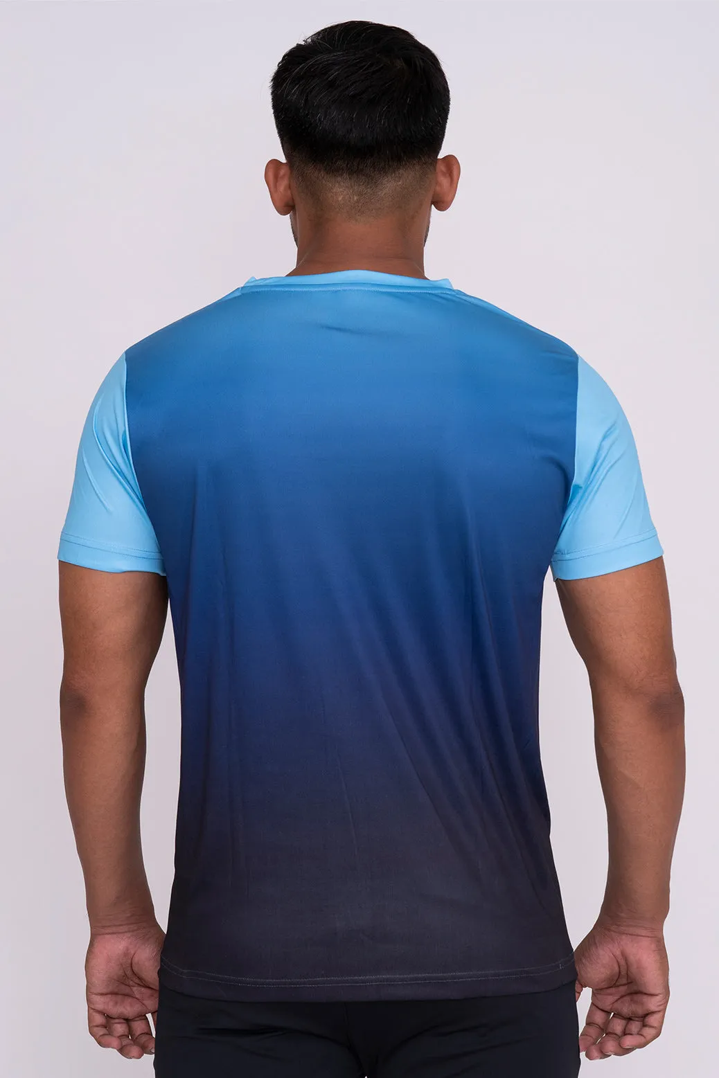 Ombrey Round Neck T-Shirt Firozi