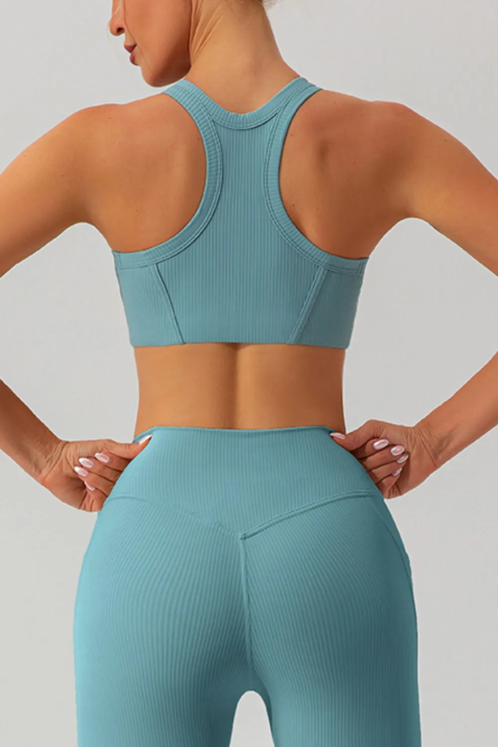 Round Neck Racerback Active Sports Bra