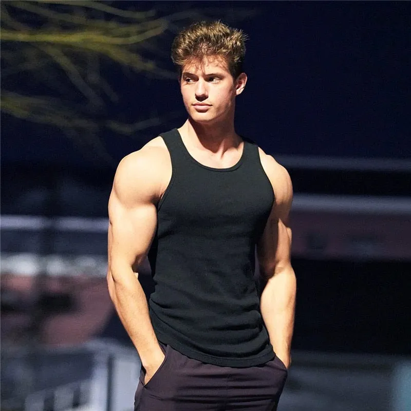 Summer new men Vest gym Tank top Men Fitness sleeveless shirt Male Exercise Sports vest Undershirt Gyms train vest