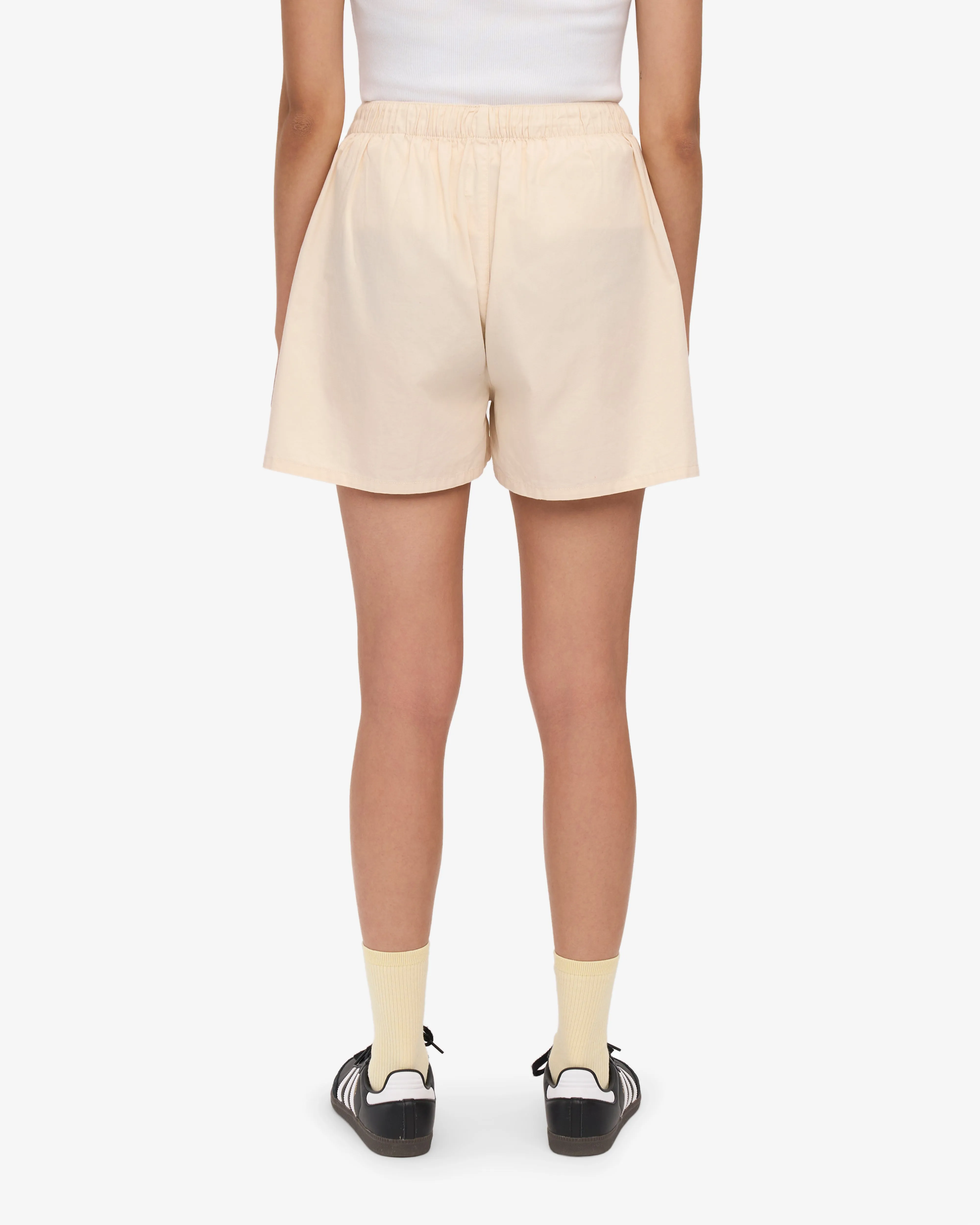 Women Organic Twill Shorts - Ivory White