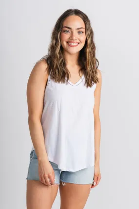 Z Supply Vagabond lace tank top white